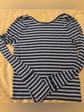 Aerie Fitted Ribbed Scoop Back Long Sleeve T-Shirt size Medium